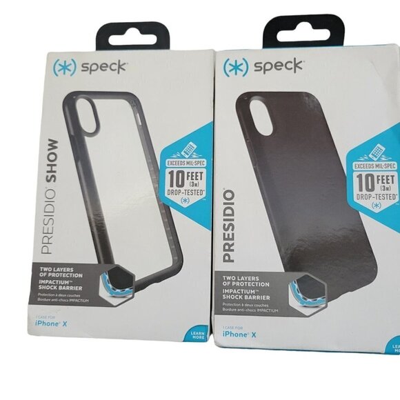 LOT Of 2 Speck Presidio For IPhone X. One Clear, One Black. - Picture 2 of 4